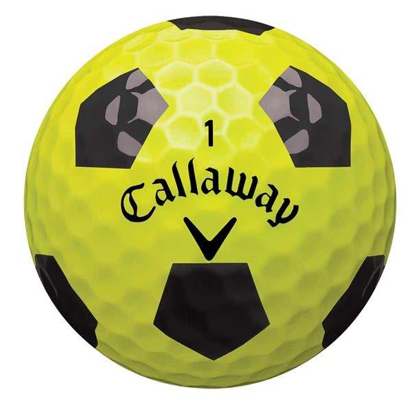 Yellow and Black Ball Logo - Callaway Chrome Soft X Truvis Yellow Black Golf Balls (12 Balls) 2018