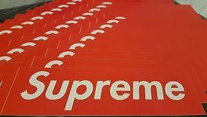Original Red Logo - Supreme Box Logo Sticker Red Original White Classic 100% Authentic