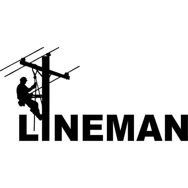 Lineman Logo - 15.5cm*7.7cm LINEMAN Electrician Journeyman Power Pole Funny Car ...