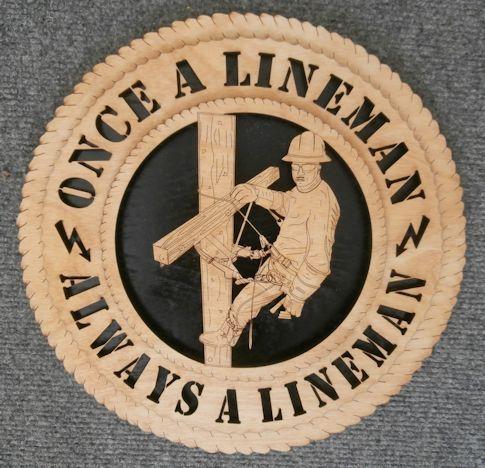 Lineman Logo - TNT: Once a Lineman...Always A Lineman Wall Art Gift - Electric Lineman