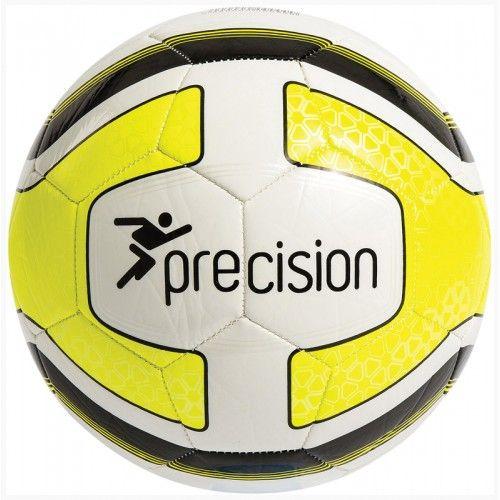 Yellow and Black Ball Logo - Precision Training Santos Football Soccer Ball White Yellow Black PRF005