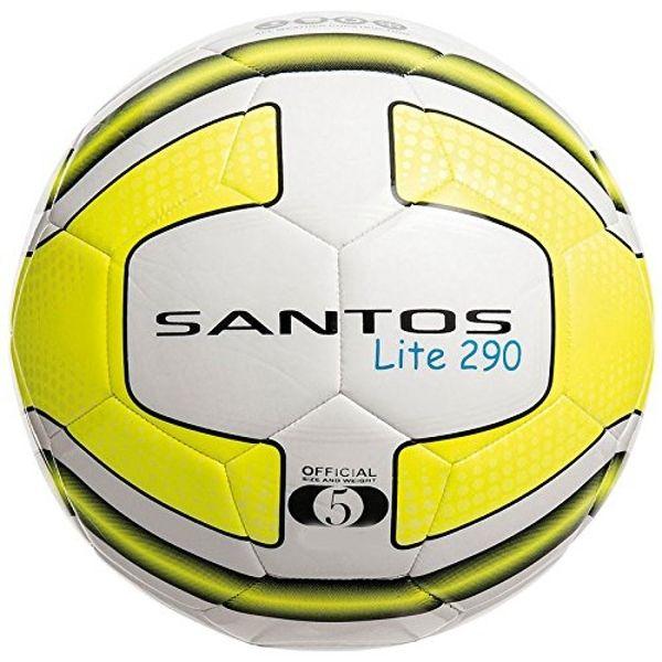 Yellow and Black Ball Logo - Precision Santos Lite Training Ball 290g White Fluo Yellow Black
