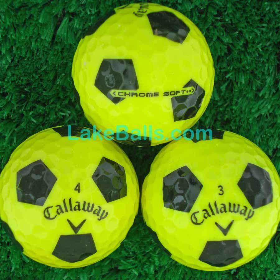 Yellow and Black Ball Logo - Callaway Chrome Soft TRUVIS Yellow/Black Lakeballs.com