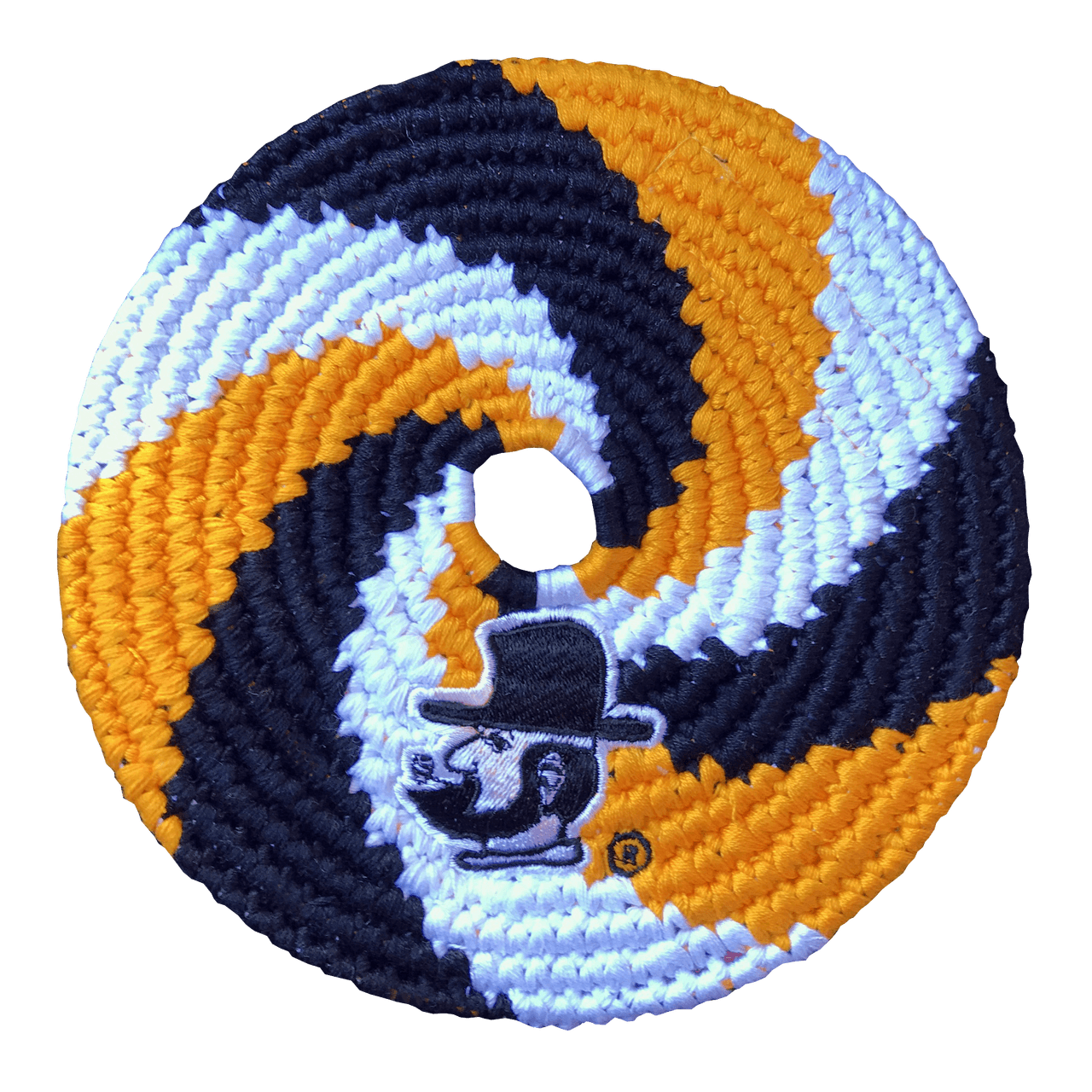 Yellow and Black Ball Logo - App State Yosef Tailgate Frisbee