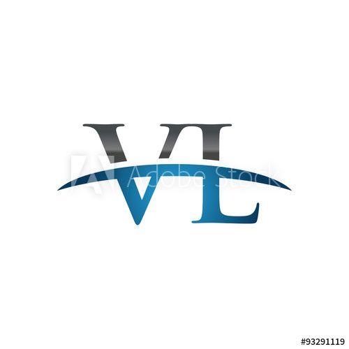 Company with VL Logo - VL initial company swoosh logo blue - Buy this stock vector and ...