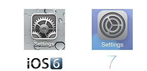 iPhone Settings App Logo - iOS 7 Icon Comparisons