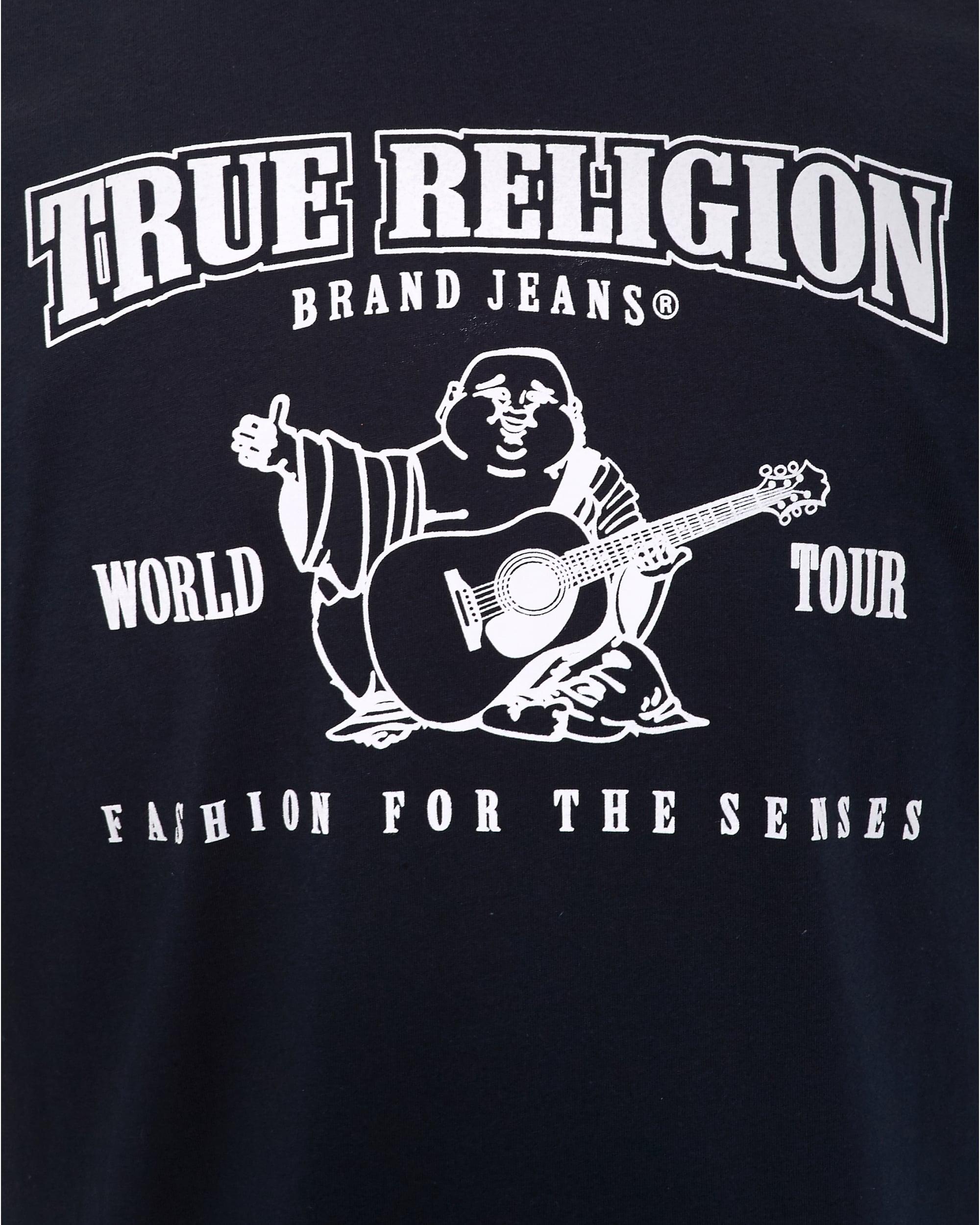 True Religion Jeans Logo - True Religion Jeans Mens Buddha Back T-Shirt, Logo Navy Blue Tee