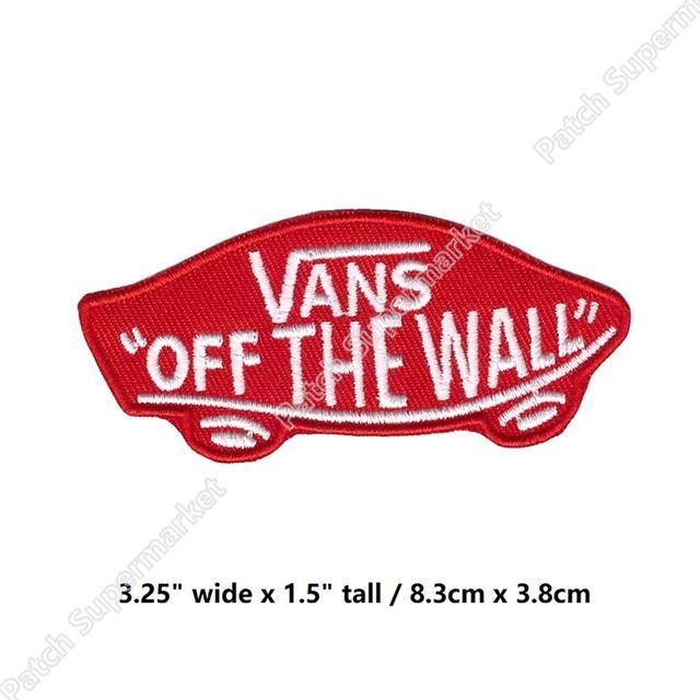 Off the Wall Skateboard Logo - Embroidered Patch Iron Sew Logo VANS off the wall skateboard santa ...
