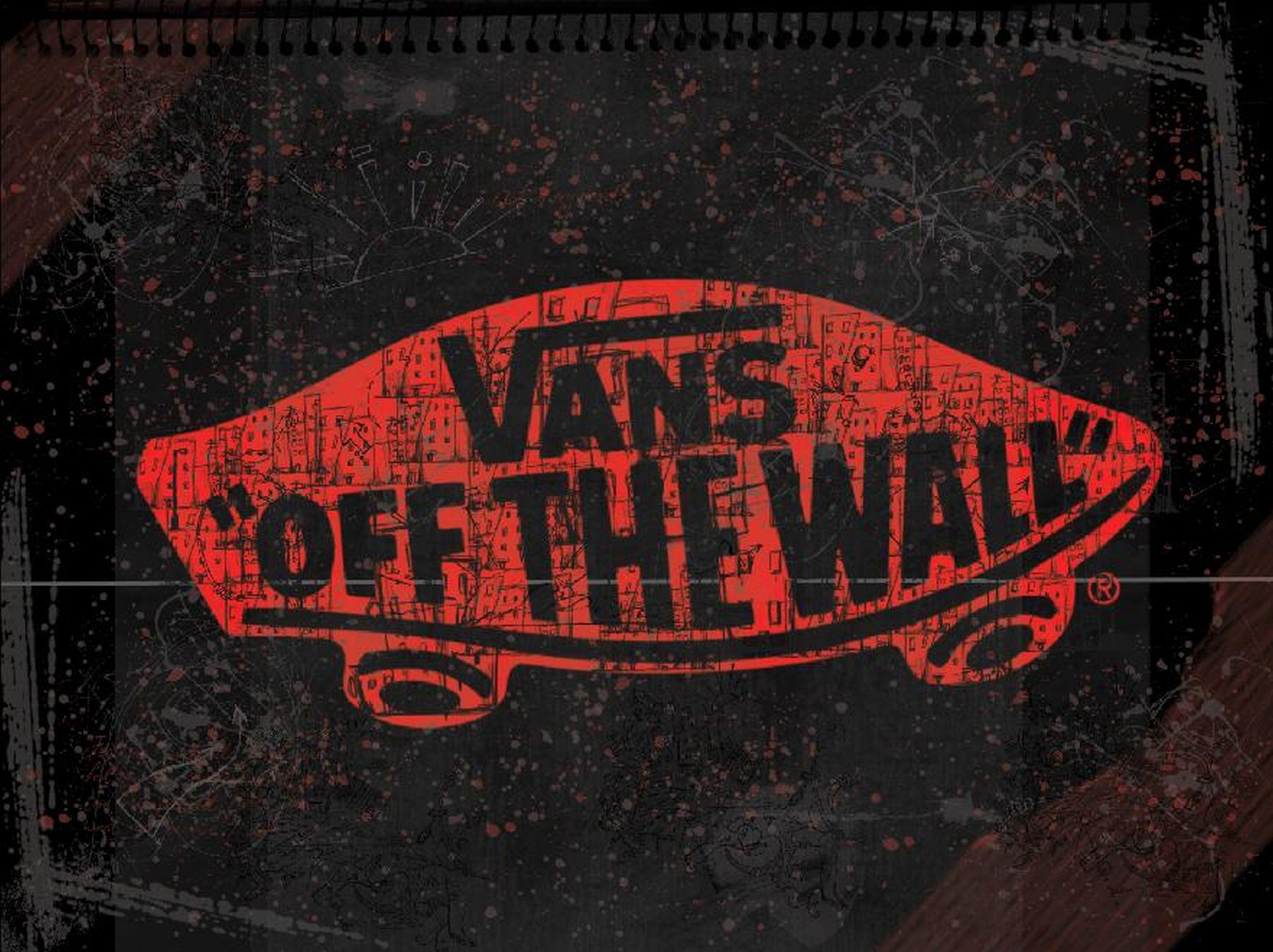 Off the Wall Skateboard Logo - Red Vans Off The Wall Skateboarding Logo Dark Background HD ...