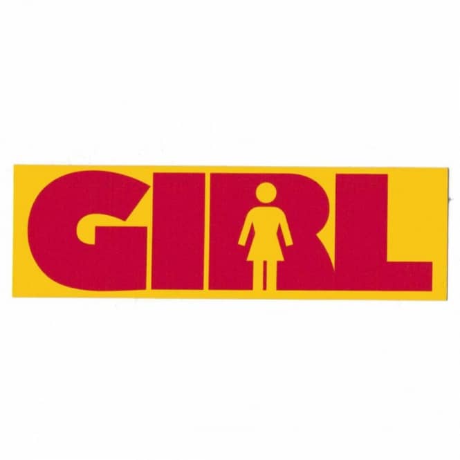 Girl Skateboard Logo - Girl Skateboards Girl Advertype Skateboard Sticker - Skateboard ...