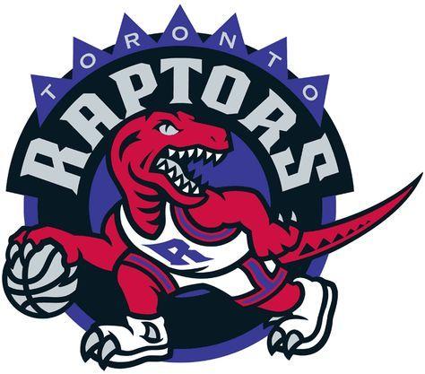 Red Dinosaur Logo - Toronto Raptors Basketball Primary Logo (1996) - A red dinosaur ...