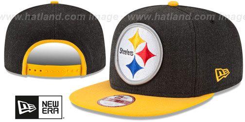 Charcoal and Gold Logo - Steelers LOGO GRAND SNAPBACK Charcoal-Gold Hat by New Era