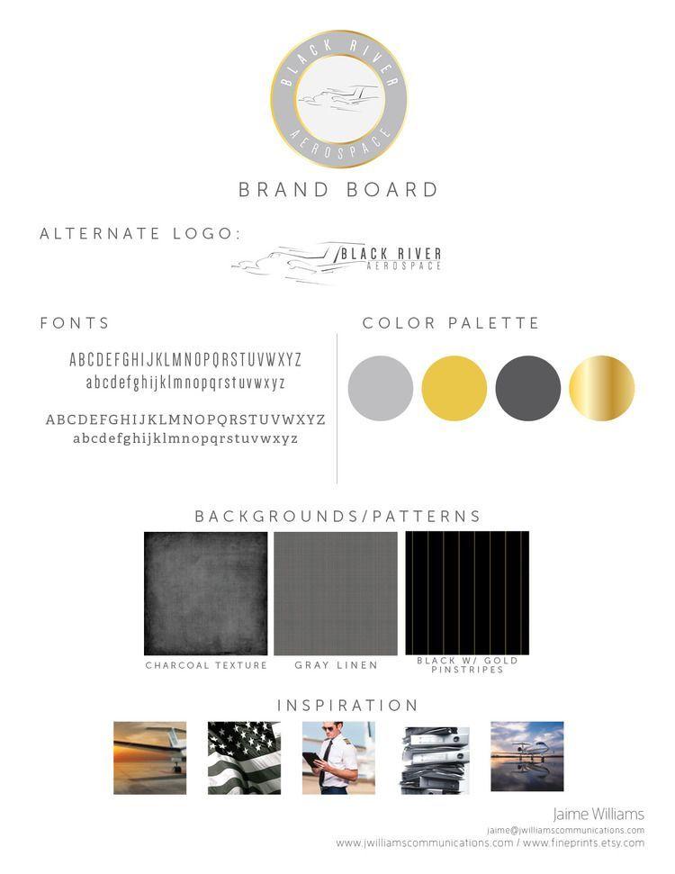 Charcoal and Gold Logo - logo and branding design for black river aerospace - gold and ...
