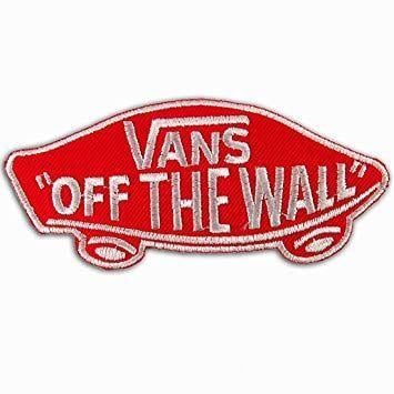 Off the Wall Skateboard Logo - Amazon.com: Vans off the Wall SKATEBOARD RED IRON ON PATCHES # WITH ...