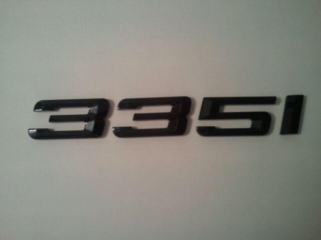 BMW 335I Logo - JLeviSW Gloss Black Emblems 335i