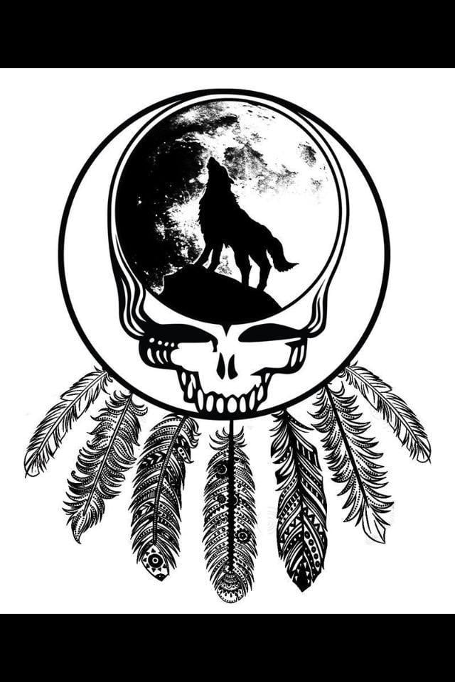 Grateful Dead Wolf Logo - Grateful Dead, Dire Wolf Steal your face | Steal Your Face ...