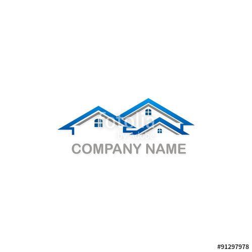 House Construction Logo - house resident roof construction logo