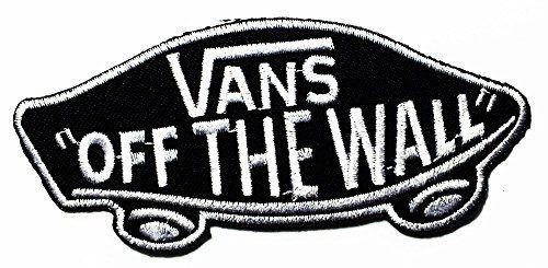 Off the Wall Skateboard Logo - black Vans off the Wall Skateboarding logo patch Jacket T-shirt Sew ...