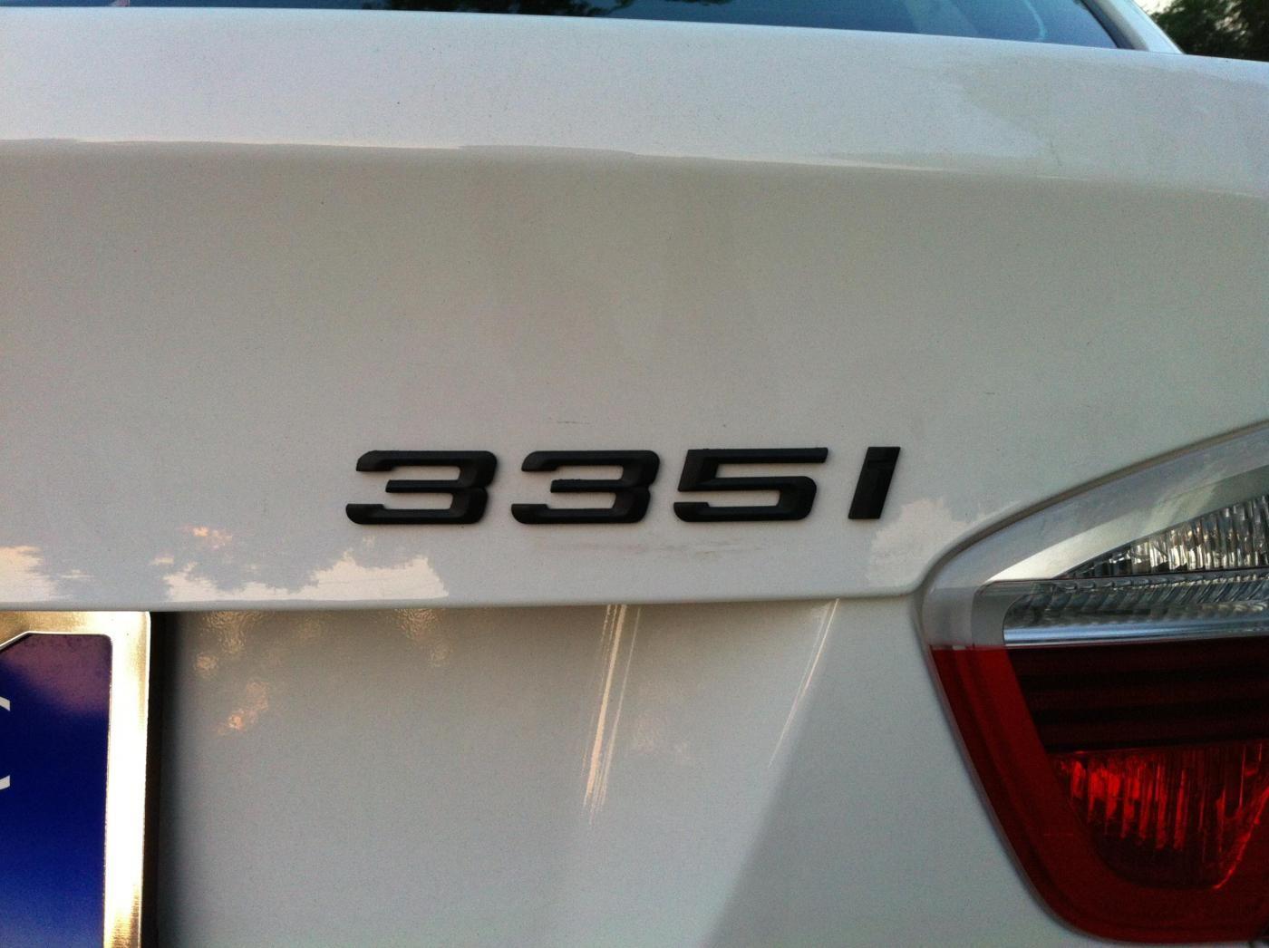 BMW 335I Logo - 335i emblem black plastidip before/after