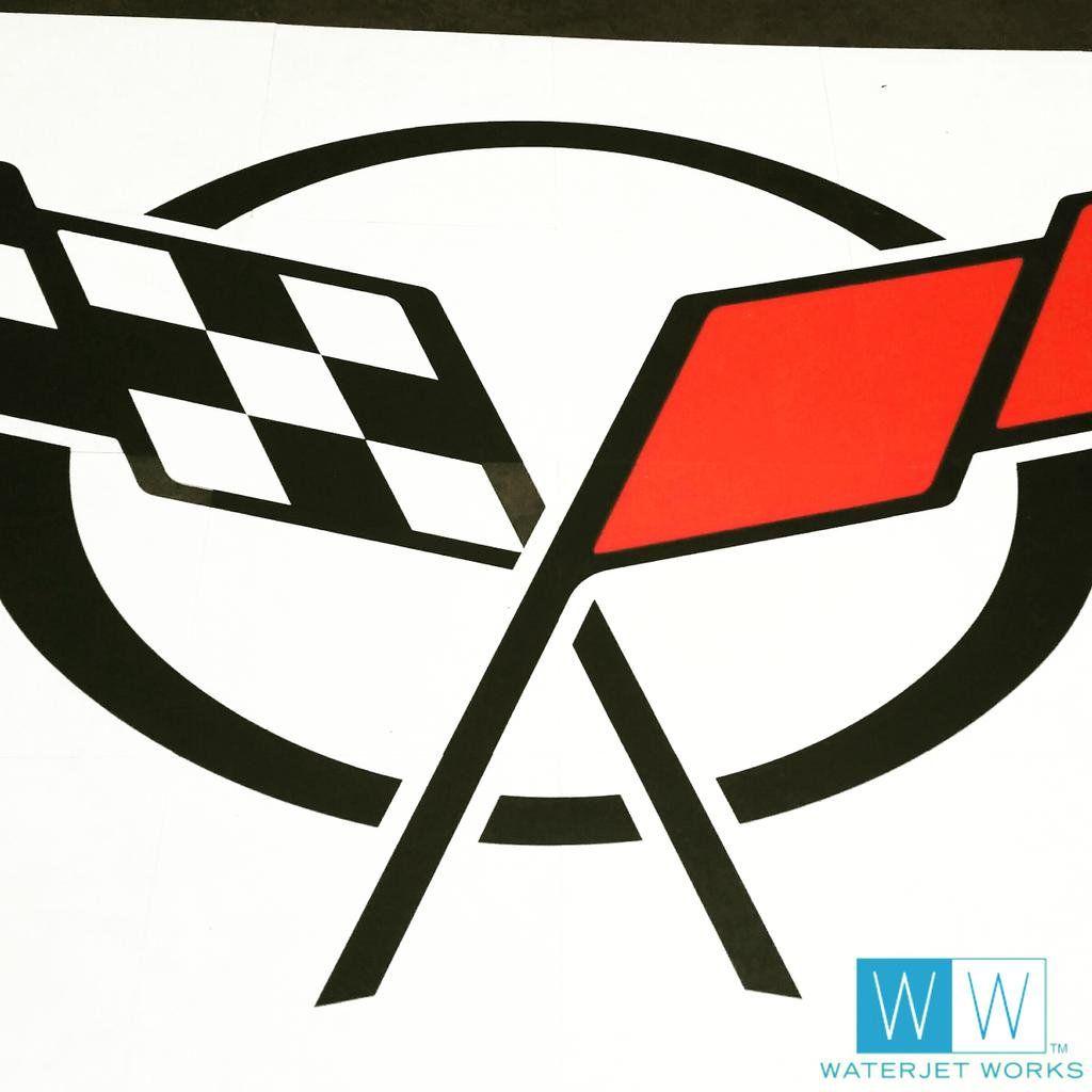 Classic Corvette Logo - Waterjet Works logo for a classic car museum