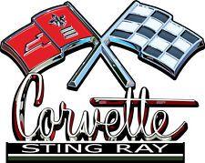 Classic Corvette Logo - Corvette Flag Decal