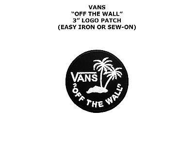 Off the Wall Skateboard Logo - EMBROIDERED PATCH IRON Sew Logo VANS off the wall skateboard ...