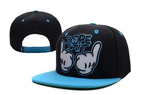 Dope Shit Logo - Dope Shit Snapback Blk Blue Hat Adjustable Baseball Hip Hop Cap