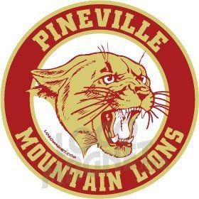 Mountain Lion Logo - PINEVILLE-MOUNTAIN-LIONS - Logo Magnet