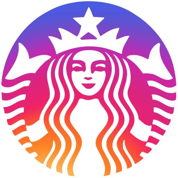 Cool Starbucks Logo - Well-known brands meet Instagram's new logo - Freepik Blog