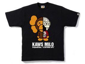 Kaws X BAPE Logo - Bape X Original Fake Companion X Baby Milo T Shirts