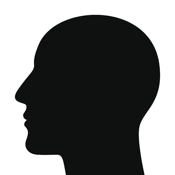 Black Silhouette Head Logo - Black human head Logos