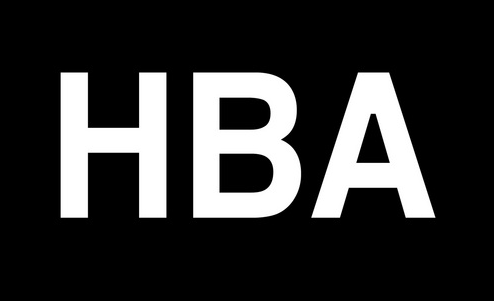 HBA Hood by Air Logo - HBA By Air in black and white logo Fancy shooting hoops