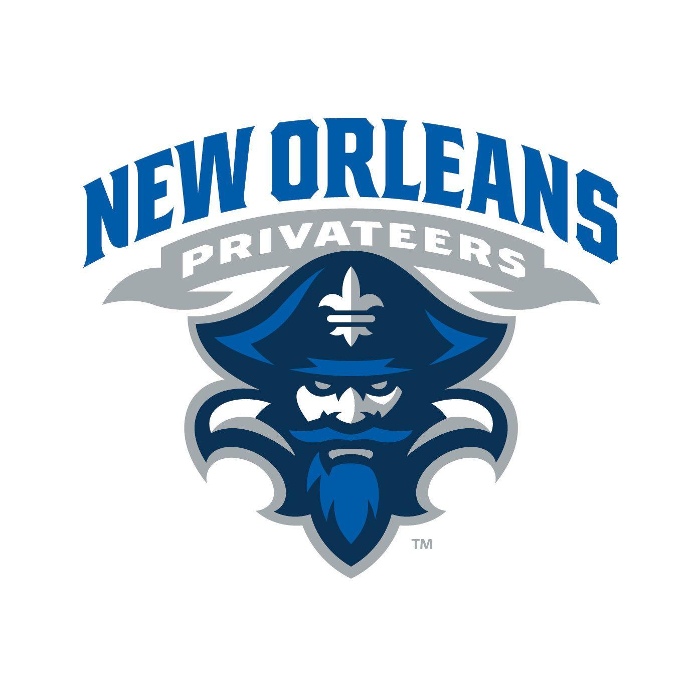 New Orleans Logo - UNO's new logo features tough looking privateer, fleur de lis on hat ...