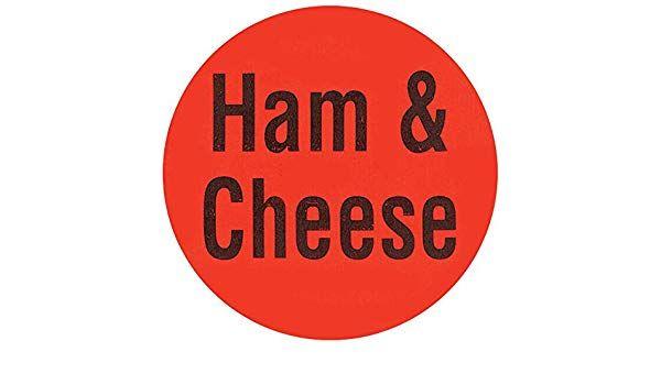 Ham Red Circle Logo - Ham Cheese Labels Red Deli Dot Packaging Labels Black