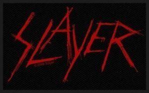 Black and Red Band Logo - Slayer Scratched Black Red Band Logo Highly Detailed Iron Sew On ...