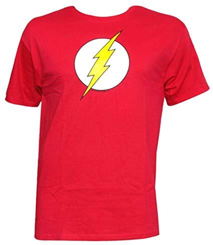 DC Flash Logo - DC Comics Flash Logo Men's Red T Shirt: Sports & Outdoors