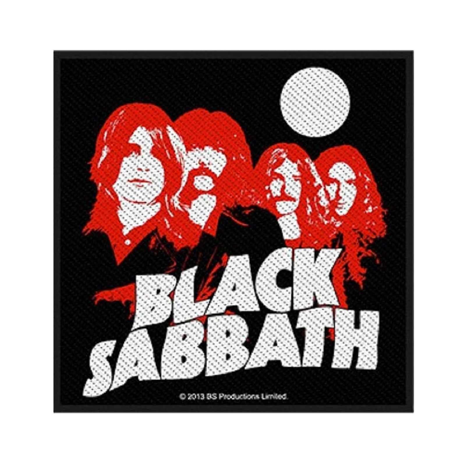 Black and Red Band Logo - Black Sabbath Patch band logo Red Portraits Official woven 10cm x