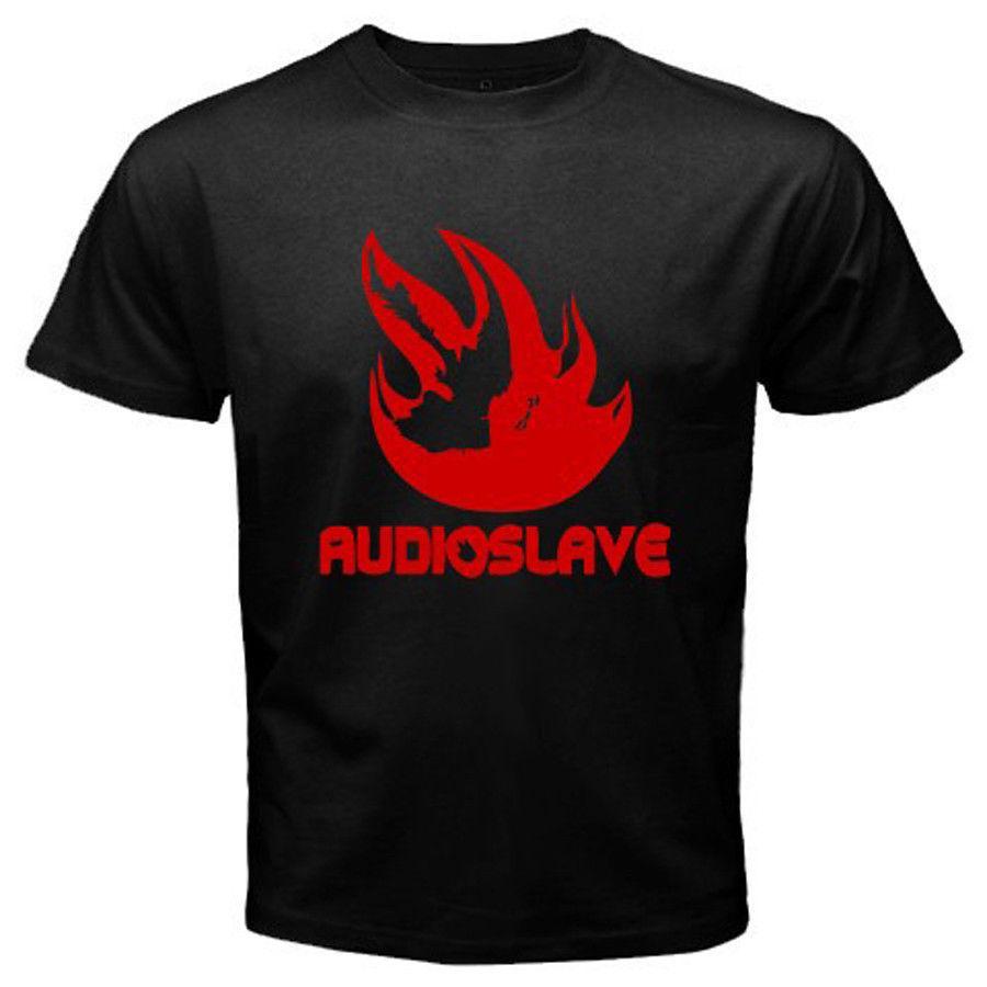 Black and Red Band Logo - New AUDIOSLAVE Rock Band Logo Men's Black T Shirt Size S M L XL 2XL