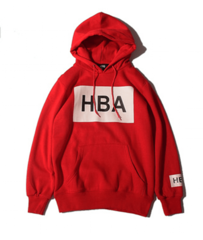 HBA Hood by Air Logo - HBA Hood By Air Big Logo Hoodie (Red)