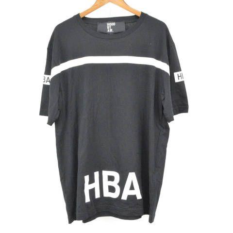 Hood by Air Clothing Logo - HOOD BY AIR/HBA (Hood by air / エチビーエー) line brand logo over size T-shirt  black