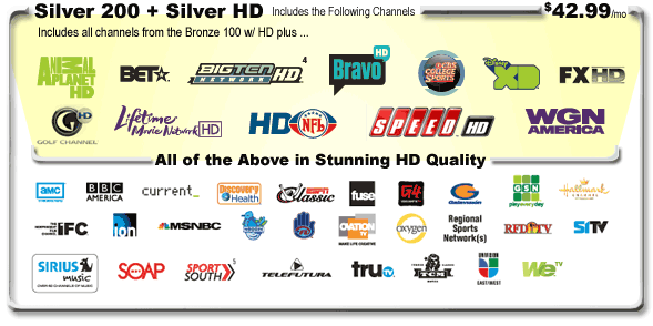 Dish Network HD Logo - Dish Network's Classic Silver 200 with SilverHD HD: High