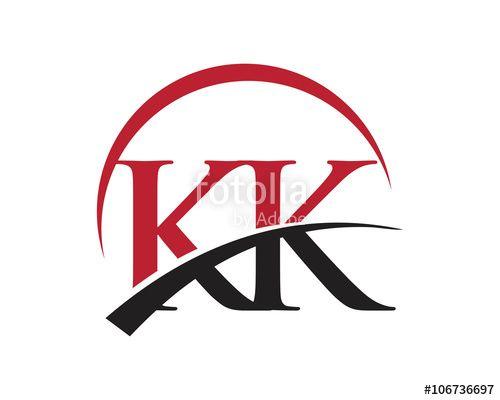 Red Letter Brand Names Logo - KK red letter logo swoosh
