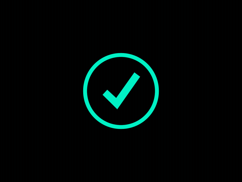 Circle Check Logo - Check mark animation. Gestures, Transitions, Animations