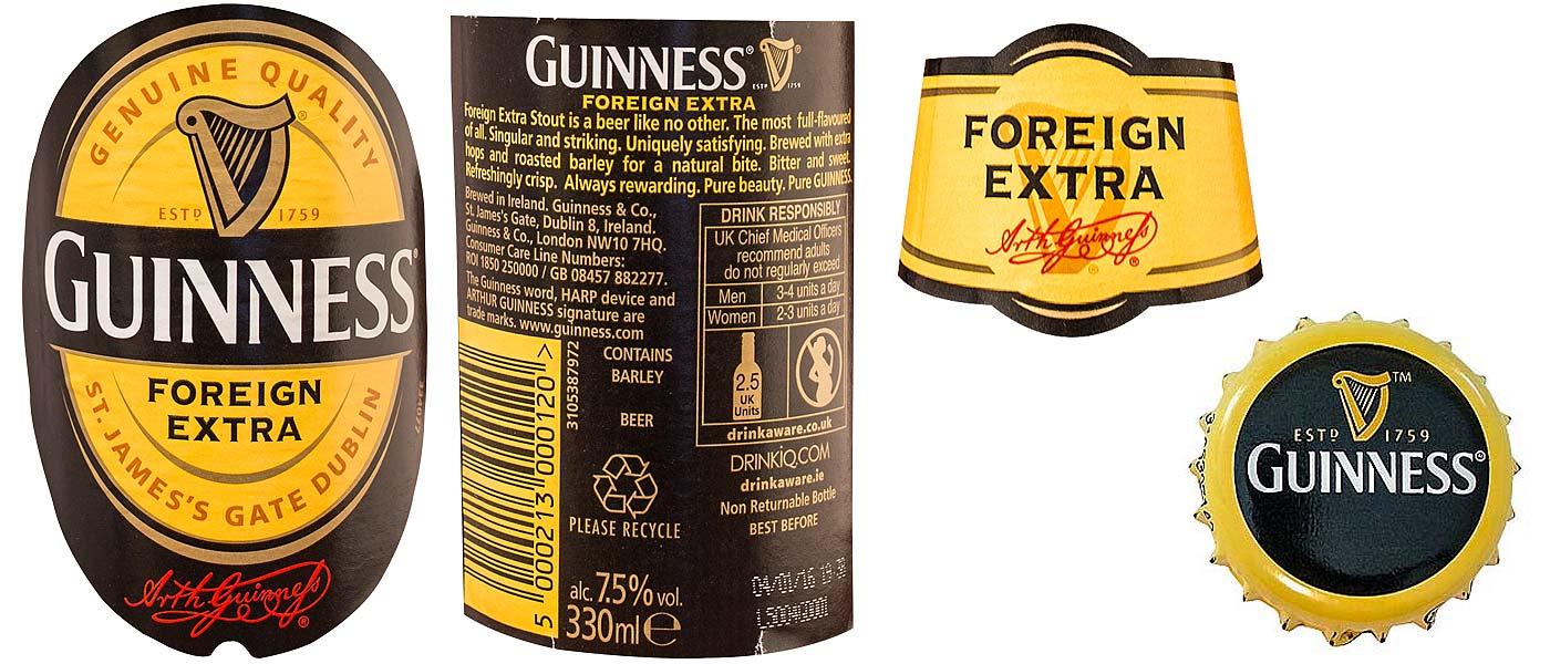 Guinness Bottle Logo - Guinness Foreign Extra Stout black side of power