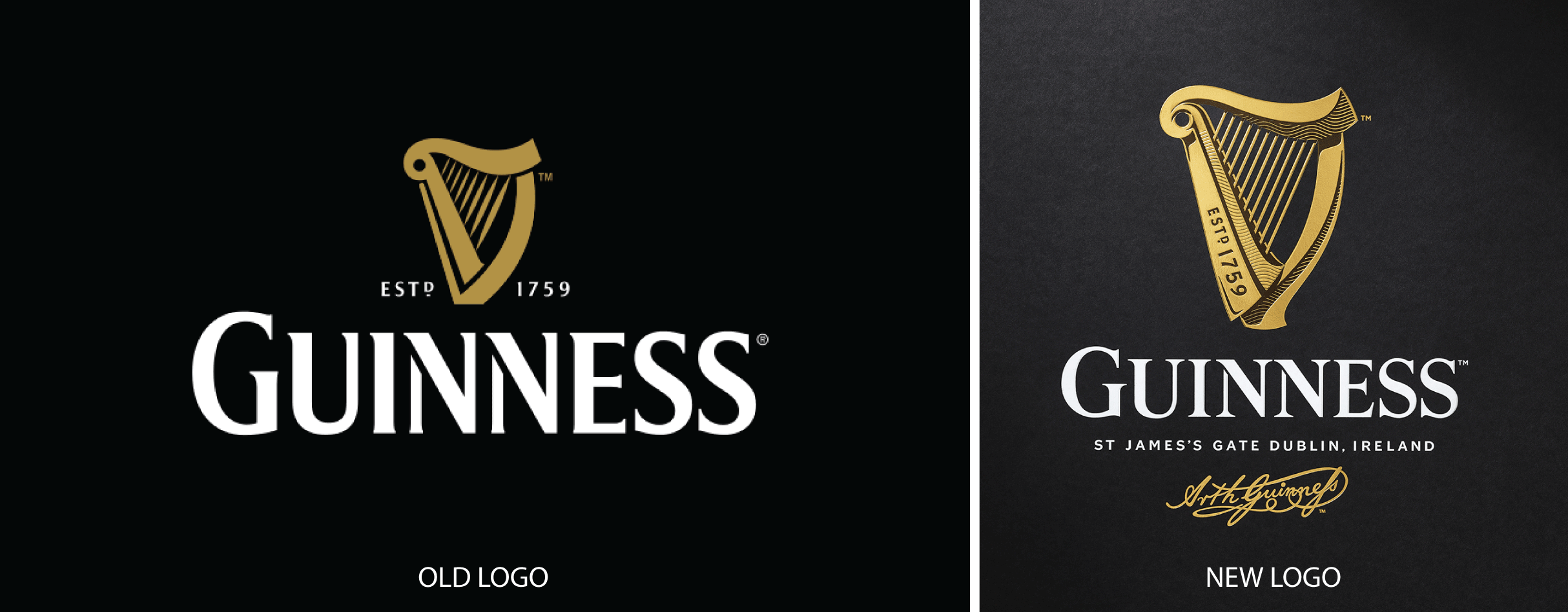 Old Guinness Harp Logo - Guinness Brings History Back | Articles | LogoLounge