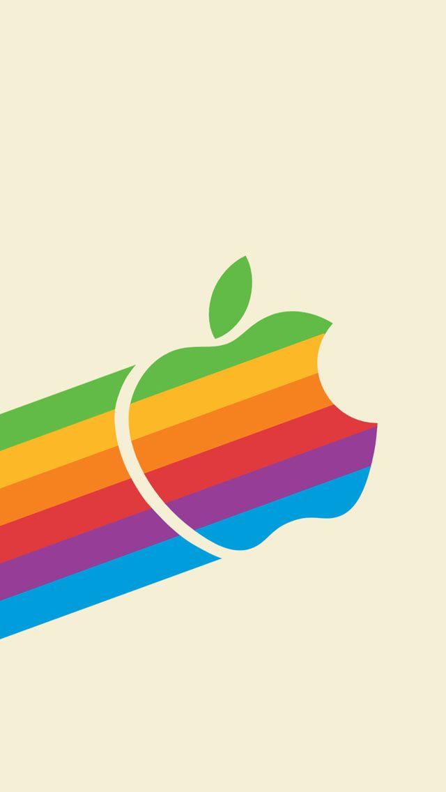 Colored Apple Logo - Flat Colored Apple Logo iPhone 6 / 6 Plus and iPhone 5/4 Wallpapers