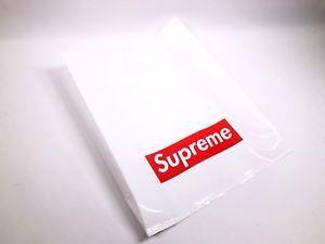 Red Retail Logo - Supreme NYC Plastic Tote Bag Red Box Logo Shopping Retail In Store ...
