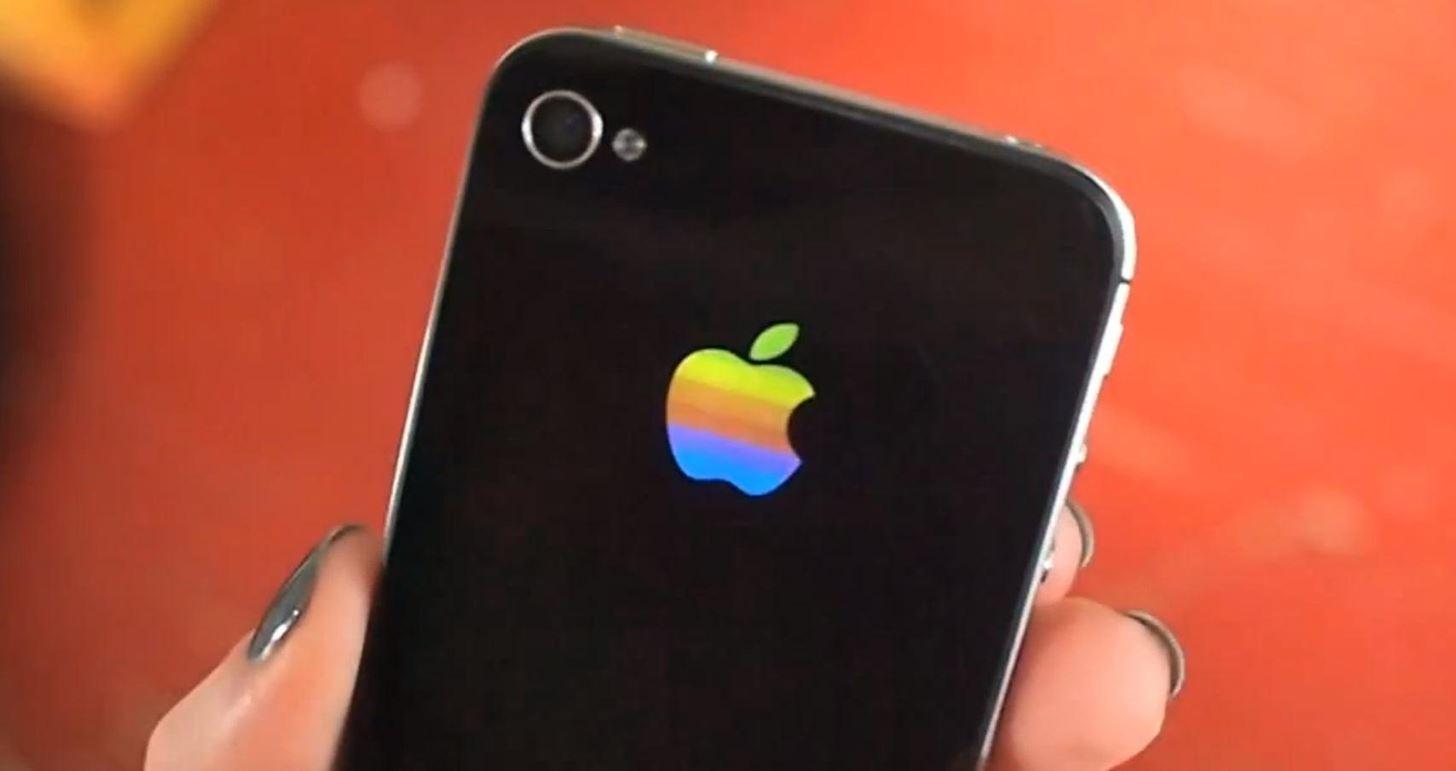 Colored Apple Logo - How to Light Up Your iPhone's Apple Logo in Old School Rainbow ...