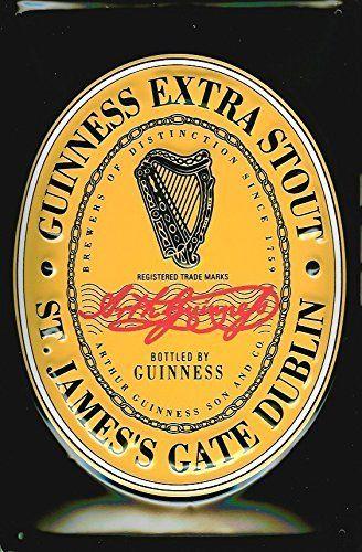 Guinness Bottle Logo - RKO Guinness Label Irish Bottle Beer Drink Pub Bar Inn 3D Medium ...
