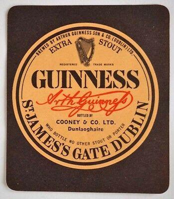 Guinness Bottle Logo - IRISH GUINNESS BOTTLE Label Cooney's Dun Laoghaire Dublin Ireland